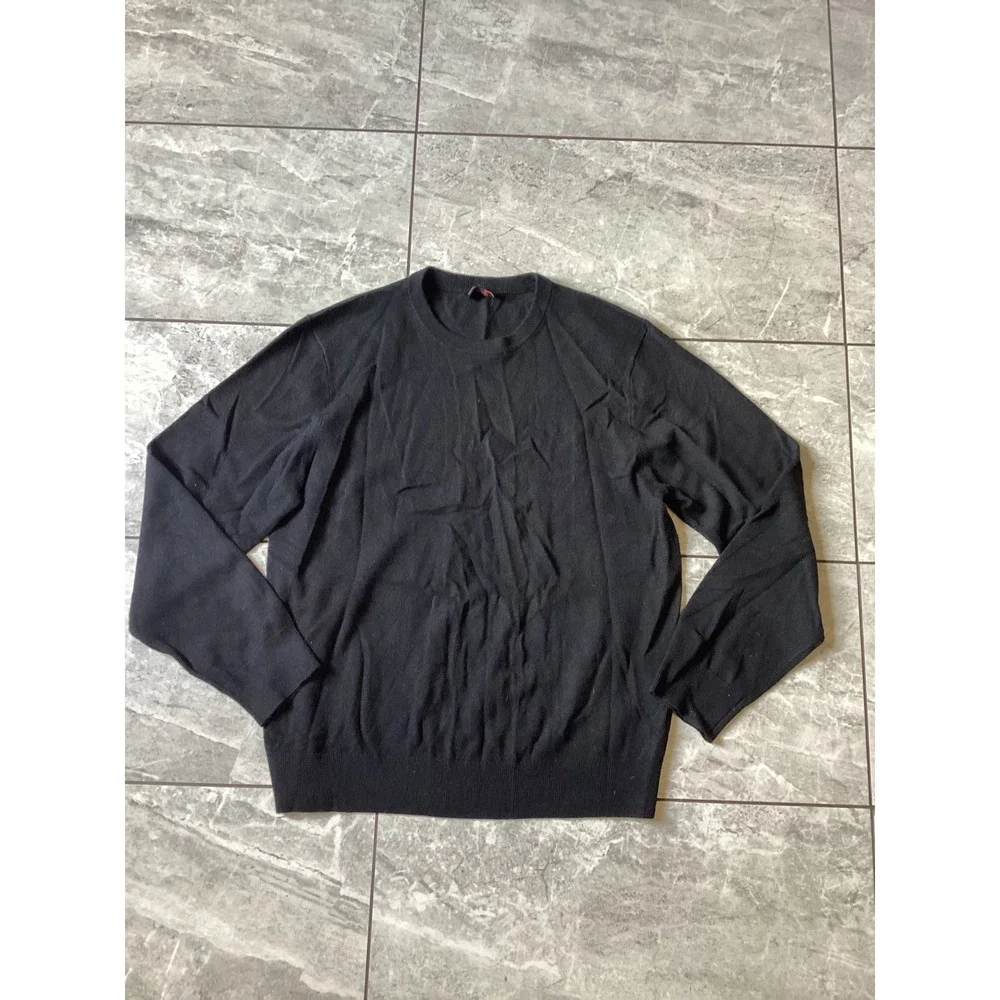 Quince NWOT Mens 100% Mongolian Cashmere Crewneck Sweater Black XL